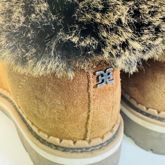 Sam Edelman Boots Women's 6M Bowen Brown Suede Leather Fall Winter Shoes - Picture 6 of 7